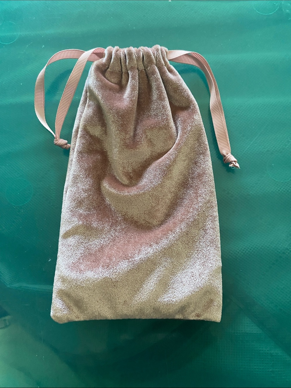 Miu Miu Velvet Drawstring Pouch in Blush Pink - Picture 5 of 5
